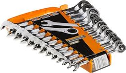 GearWrench 85597 Open End Ratcheting Metric Wrench Set, 12 Piece