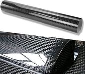 JZK 30cm x 300cm 6D Gloss carbon fibre vinyl wrap for car interior, black car vinyl wrap, carbon fibre wrap for cars, glossy carbon wrap, carbon fiber protective film for motorcybike