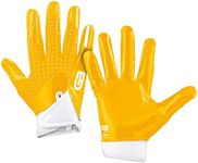 Grip Boost Stealth Solid Color Football Gloves Pro Elite - Adult (Yellow/White, Small)