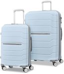 Samsonite Freeform Hardside Expandable with Double Spinner Wheels, Powder Blue, 2-Piece Set (21/28), Freeform Hardside Expandable with Double Spinner Wheels