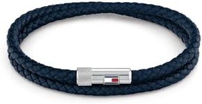 Tommy Hilfiger Jewelry Men's Leather Bracelet Blue - 2790264S