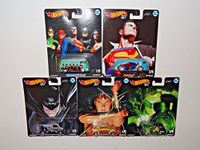 Hot Wheels Pop Culture 2018 Alex Ross DC Heroes Series Premium Collectibles for Adults, Set of 5