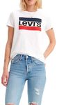 Levi's Women's The Perfect Tee, Sportswear Logo White, M