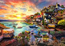 1000 Piece Jigsaw Puzzles for Adults | Harbor Sunset | Family Fun Jigsaws Puzzles 1000 Pieces for Adults Gifts