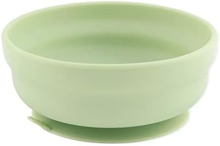 Bumkins Baby Bowls, Silicone Suction Bowl for Baby, Toddler and Kids, Baby Led Weaning, Baby Feeding Supplies, Platinum Silicone Bowl for Babies 6 Months Up