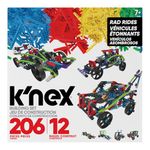 K'NEX | Rad Rides Building Set 12 Model | Educational Fun and Construction Toys for Boys and Girls, 206 Piece Stem Learning Kit, Engineering for Kids, for Children Ages 7+ | Basic fun 15214