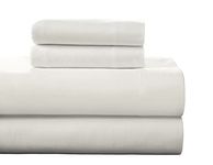 Pointehaven Heavy Weight Solid Flannel Sheet Set, Twin, White