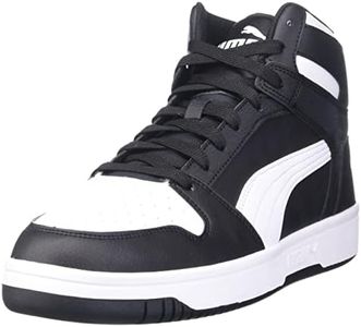 PUMA Unisex Rebound Layup Sneaker, Black/White, 13 US Women/11.5 US Men