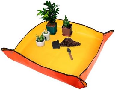 39.4" x 39.4" Extra Large Repotting Mat for Transplanting & Potting Soil Mess Control, Waterproof Plant Potting Mat, Succulent Orchid Potting Tray for Plant Pots, Gardening Gifts Bonsai Tools