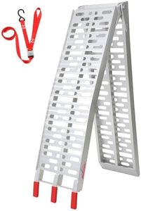 Ruedamann 7.5'L Loading Ramp with 750 LBS Capacity, Foldable Aluminum Ramp for ATV/Motorcycles/Trucks (1 Piece, Silver)