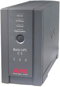 APC Battery Back Up Surge Protector, 500VA Backup Battery Power Supply, BK500BLK Back-UPS