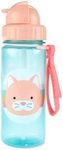 Skip Hop Toddler Sippy Cup with Straw, Zoo Straw Bottle 13 oz, Cat