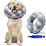 KIKNIN Dog Cone, Inflatable Dog Cone Collar for Small, Medium and Large Dogs, Soft Dog Cone Alternatives After Surgery to Stop Licking and Biting Wounds, Comfy Adjustable Dog Recovery Collar