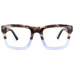 Zeelool Unisex Thick Rectangle Eyeglasses Frame with Clear Lens Riley FA0761-02 Brown
