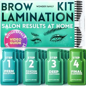 PRO Brow Lamination Kit – Eyebrow Lamination Kit with 5-Step Lifting System, Styling Brushes, Brow Rulers & Nourishing Serum – At Home Eye Brow Lamination Kit for Fuller, Defined Brows