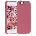 kwmobile Case Compatible with Apple iPhone SE (1.Gen 2016) / iPhone 5 / iPhone 5S Case - TPU Silicone Phone Cover with Soft Finish - Dark Rose