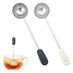 2 Pack Stainless Steel Mesh Twisting Tea Ball Infuser Loose Leaf Tea Infuser Strainers Reusable Loose Leaf Tea Steeper Stainless Steel for Natural Tea & Coffee