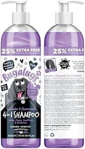 Bugalugs Lavender & Chamomile 4-in-1 Dog Shampoo and Conditioner - Professional Pet Grooming for Smelly Puppies - Vegan Formula (625ml)