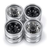 RC-Hub 4pcs Aluminum Alloy Rear Wheels Rims for 1/14 Tamiya Truck Climbing Tractor Trailer Cargo RC Car