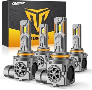 Termitor 9005 9006 Light Bulbs Combo, 100,000LM 900% Super Brighter, 6500K Cool White, 1:1 Mini Halogen Size 9005 HB3 & 9006 HB4 Accessory Fog Light with Cooling Fan, Plug and Play, Pack of 4