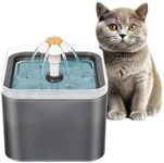 Noa Store Cat Water Fountain - Durable Plastic Dispenser for Dogs and Cats - Encourage Hydration with Flower Waterfall - Automatic, Gentle Fountain Design - Clean, Compact - 6.2x6.2x4.9 inches