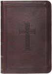 KJV Holy Bible, Compact Large Print Faux Leather Red Letter Edition - Ribbon Marker, King James Version, Dark Brown