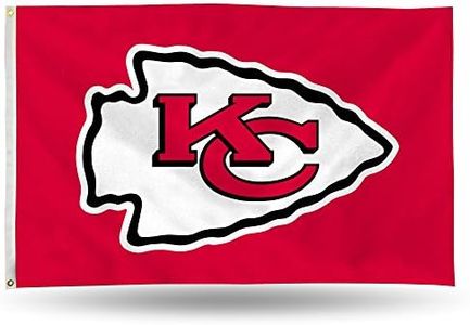 Rico Industries NFL Kansas City Chiefs 3-Foot by 5-Foot Single Sided Banner Flag with Grommets