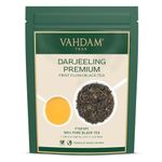 VAHDAM, First Flush Darjeeling Tea (50 Cups, 100g/3.53oz) | Loose Leaf Black Tea - Flowery, Aromatic & Delicious | Picked, Packed & Shipped Direct From India | Champagne Of Teas | Mellow & Fragrant