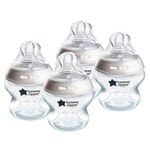 Tommee Tippee Closer to Nature Baby Bottle, Anti-Colic Valve, Breast-like Nipple for Natural Latch, BPA-Free - Slow Flow, 5 Ounce, 4 Count