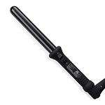 L'ANGE HAIR Ondulé Curling Wand | Tourmaline Ceramic Barrel | Dual-Voltage Curling Wand for All Hair Types | Black | 25MM