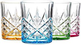 Godinger Whiskey Glasses, Old Fashioned Whiskey Glass for Cocktails, Scotch, Water Beverages - Dublin Crystal, Set of 4