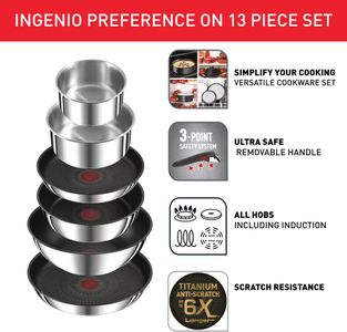Tefal Ingenio 13-Piece Cookware Set – Non-Stick, Stackable Pans