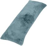 Milliard Full Body Pillow with Shredded Memory Foam | Long Pillow for Sleeping 20x54 | Ultra Soft and Plush Faux Fur Removable Cover (Blue)