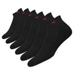 NAVYSPORT 6 Pairs Men's Socks Trainer Running Cotton Ankle Socks Women Cotton, Pack of 6, UK Size: 12-14