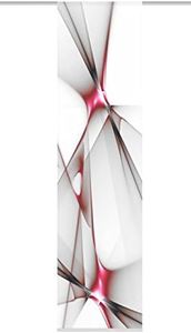 Home Fashion Franklin Cortina corredera, Tela, Rojo, 245 x 60 cm