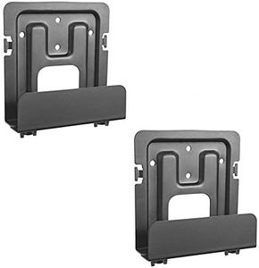 Mount Plus MP-APM-06-02 2 Pack Streaming Media Player Wall Mounting Bracket for Wide Range of Media Players, Cable and Satellite Boxes, Game Console Such As Apple TV, PS4, Xbox One S (2 Pack Wide)