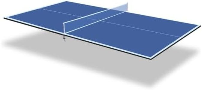 7/8/9ft Mid-Size Ping Pong Conversion Top with Net Set for Billiard and Pool Tables - Regulation Top Converts Billiards into Ping Pong Table Blue/Green/Black (Blue, 7 FT)