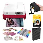 KODAK Smile Classic Digital Instant Camera with Bluetooth (Red) Stickers Bundle