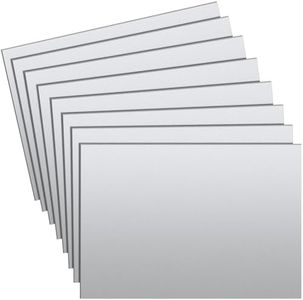 Hicarer 8 Pcs 18 Gauge Steel Sheet Metal, 6" x 12" x 0.05'' Rectangle Metal Plate Metal Sheets Steel Plate Stock for Crafting DIY Projects Home Industry
