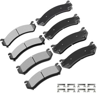 cciyu D784 D785 Front & Rear Semi-Metallic Disc Brake Pads Kit For Chevrolet Silverado 1500 Silverado 1500 HD For GMC Sierra 1500 Sierra 1500 HD Sierra 3500 HD Yukon XL 2500 For Hummer H2(8PCS)