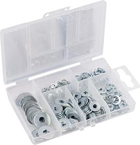 Connex DP8500113 Body Washers and Spring Rings Assortment 210 Pieces DIN 127B & DIN 9021 Galvanised Pre-Sorted in Practical Plastic Box/Washers and Spring Discs/Assortment Box