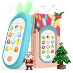 Richgv 1 Year Old Boy Girl Toys, Baby Cell Phone Toys 6-12-18 Months, Pretend Phone Play Interactive Toys, Soft Colour Changing Light, Various Music Sounds, Baby & Toddler Toys Gifts 6 Months+