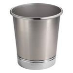 Brushed Nickel Trash Can For Bathroom