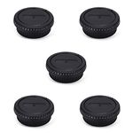 Rear Lens Cap & Body Cap Cover Set for Canon EF EF-S Mount Camera 90D 80D 77D 70D T8i T7 T7i T6 T6i T5i SL3 SL2 7D Mark II 6D Mark II 5D Mark IV 1Dx Mark III etc -5 Packs