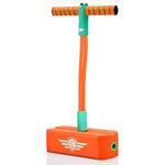 Stfitoh Foam Pogo Jumper Stick for Kids, Toys for Age 3-12 Boys Girls Outdoors Toys for 3-12 Year Old Kids Stocking Fillers Birthday Gifts for Girls Age 8 9 10 11 Boys Toys Easter Gifts Orange