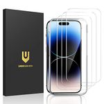 UNBREAKcable Screen Protector for iPhone 14 Pro [3-Pack], 9H Hardness Screen Protector Tempered Glass for iPhone 14 Pro (6.1 Inch) [Bubble-free, Anti-scratch, Case Friendly]- iPhone 2022 Release