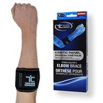 Trainers Choice Golfers Elbow Brace & Tennis Elbow Brace - Golf & Tennis Elbow Brace For Men & Women, Golfer Elbow Brace For Tendonitis, Elbow Compression Sleeve, Tendonitis Elbow Support - Large