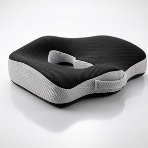 Grin Health Coccyx Plus Seat Cushion for Chair, Car Seat (High Density)| Ortho Chair Cushion for Tailbone, Coccyx, Hip & Lower Back Pain | Piles Pillow for Sitting Relief from Hemorrhoids, Upto 100 kg