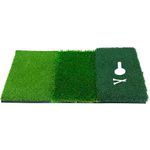 BOOMSTART 3 in 1 Golf Mat, Indoor Golf Hitting Mat, Turf Mat for Golf Swing Training with Golf Tee and Rubber Needles, Golf Home Practice Set, 25 x 16 inch