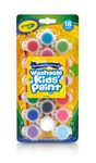 CRAYOLA Washable Paints and Brush - Assorted Colours (Pack of 18) | Perfect for Any Arts & Crafts Needs - Easily Washable | Ideal for Kids Aged 3+